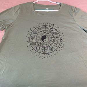 Organic Generation 2X Green Ying Yang T shirt.